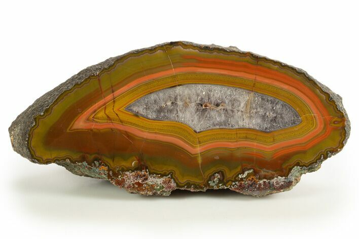 Colorful Polished Agate Nodule Half - South America #323838